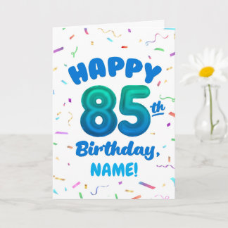 85歳の数字 名前入り 誕生日カード カード