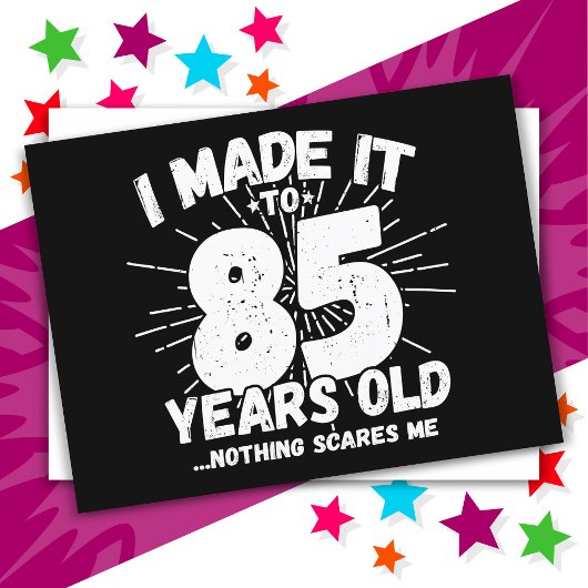 85歳の皮肉なミーム 面白い85歳の誕生日 ポストカード