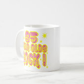 85歳の石! (ピンクの)マグ コーヒーマグカップ (正面左)