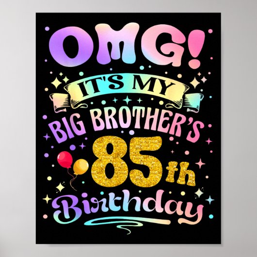 85歳の誕生日おめでとうございます!大好きなお兄さんの85歳の誕生日 ポスター (正面)