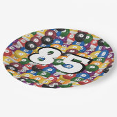 85歳の誕生日のビリヤード・ボール ペーパープレート (アングル)