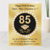 85歳の誕生日カード 女性、母、祖母、 カード (正面)