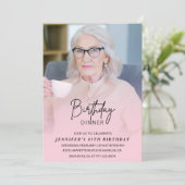 85歳の誕生日パーティーの招待状 誕生日ディナー 写真 招待状 (スタンド正面)