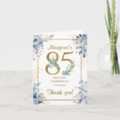 85歳の誕生日パーティー折りたたみ式御礼カード サンキューカード (正面)