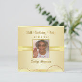 85歳の誕生日パーティー招待状 - 写真任意 招待状 (スタンド正面)