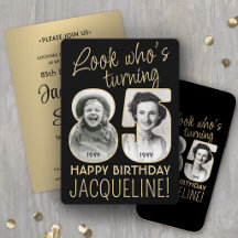 85歳の誕生日パーティー ブラック＆ゴールド 2枚の写真