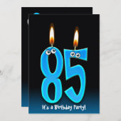 85歳の誕生日パーティー 招待状 (正面/裏面)