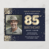 85歳の誕生日フォトゴールドバルーン紙 (正面)