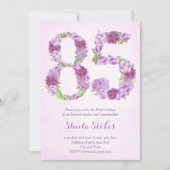85歳の誕生日招待状（ラベンダー色） 招待状 (正面)
