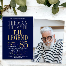 85歳の誕生日 おとこ 伝説 写真 招待状