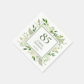 85歳の誕生日 白いアジサイ スタンダードカクテルナプキン (角)
