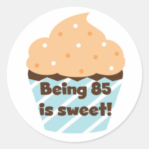 85歳は甘い誕生日Tシャツとプレゼント ラウンドシール