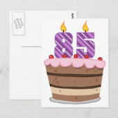85歳オンお誕生日ケーキ ポストカード (正面/裏面)