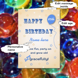 85歳カスタムの不品行で年をおもしろい取る カード