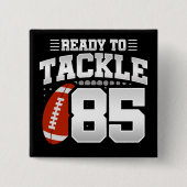 85歳タックルサッカーパーティー85誕生日 缶バッジ (正面)