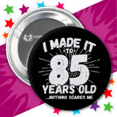 85歳皮肉ミームおもしろい85誕生日 缶バッジ