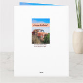 85番目おもしろいの誕生日ヴィンテージオレンジトラックV01 カード (裏面)