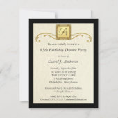 85番目のバースデーパーティ招待状-モノグラフォーマルム 招待状 (裏面)