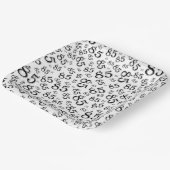 85番目のパーティー乱数パターン黒/白 ペーパープレート (傾斜あり)