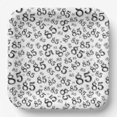 85番目のパーティー乱数パターン黒/白 ペーパープレート (正面)