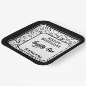 85番目のパーティー乱数パターン黒/白 ペーパープレート (傾斜あり)