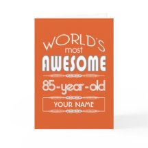 85番目の誕生日の世界最高のの素晴らしい炎オレンジ