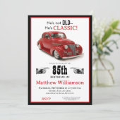 85番目の誕生日は古くないがクラシックレッド1939クーペ 招待状 (スタンド正面)