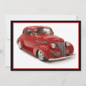 85番目の誕生日は古くないがクラシックレッド1939クーペ 招待状 (裏面)