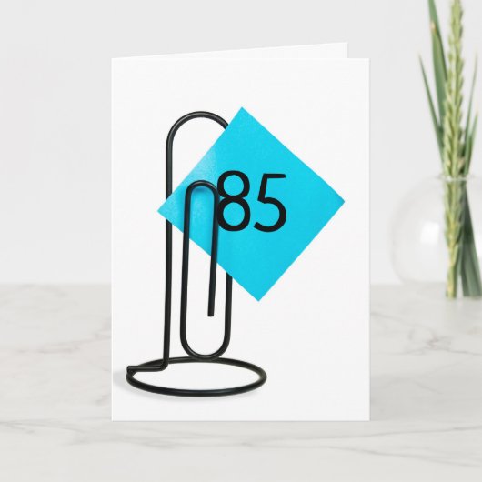 85番目の誕生日ノート(紙クリップ) カード (正面)
