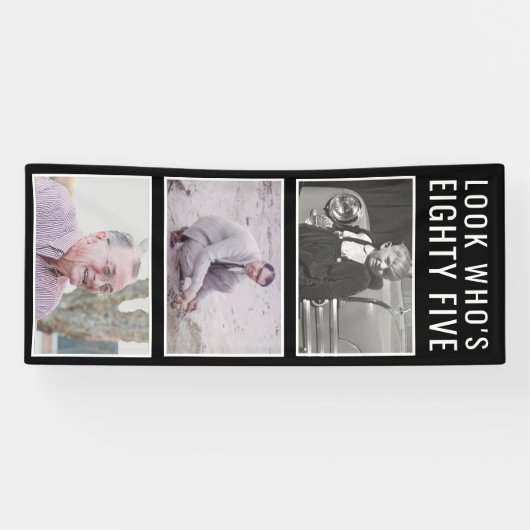 85番目の誕生日フォトバナー 横断幕 (横)