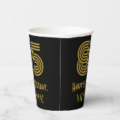 85番目の誕生日:インスパイアアールデコの「85」の外観と名前 紙コップ (右)