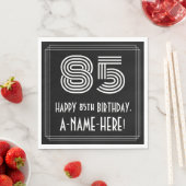 85番目の誕生日:インスパイアアールデコ検索"85" +名前 スタンダードランチョンナプキン (インサイチュ)