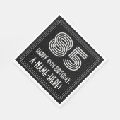 85番目の誕生日:インスパイアアールデコ検索"85" +名前 スタンダードランチョンナプキン (角)