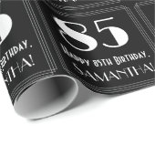 85番目の誕生日-インスパイアアールデコ検索"85",名前 ラッピングペーパー (ロールコーナー)