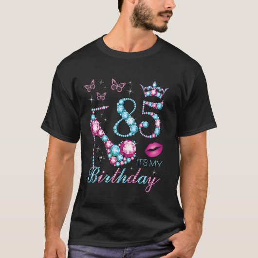 85私の誕生日85歳85歳 Tシャツ (正面)