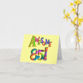 85素晴らし枚の誕生日Tシャツと贈り物 カード (黄色い花)