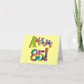 85素晴らし枚の誕生日Tシャツと贈り物 カード (正面)