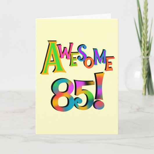 85素晴らし誕生日Tシャツとギフト カード (正面)