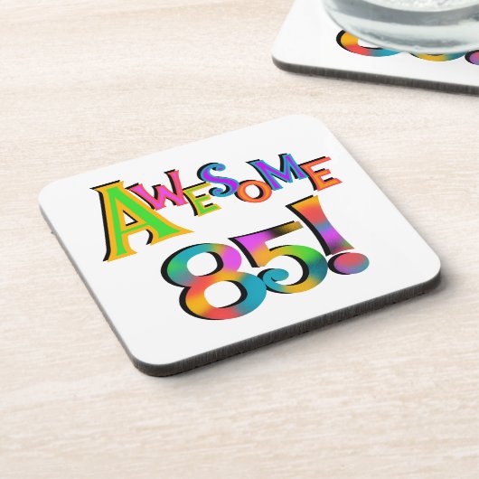 85素晴らし誕生日Tシャツとギフト コースター (左側)