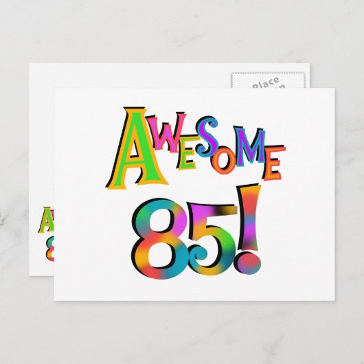 85素晴らし誕生日Tシャツとギフト ポストカード (正面/裏面)