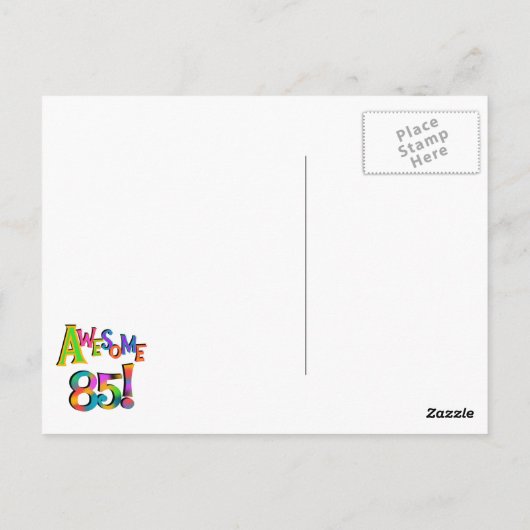 85素晴らし誕生日Tシャツとギフト ポストカード (裏面)