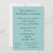 85記憶に残る年/誕生祝い-レイクビュー 招待状 (裏面)