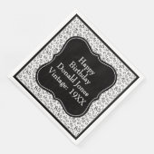 85誕生日の黒/白ブラケット番号パターン (コーナー)