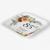 85誕生日ひまわり ペーパープレート (傾斜あり)