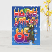 85誕生日カード可愛いマウス カード (黄色い花)