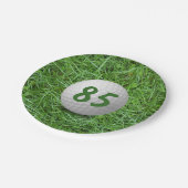 85誕生日ゴルフボールオングラス紙プレート ペーパープレート (アングル)