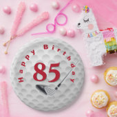 85誕生日ゴルフボールデザイン紙プレート ペーパープレート (パーティー)