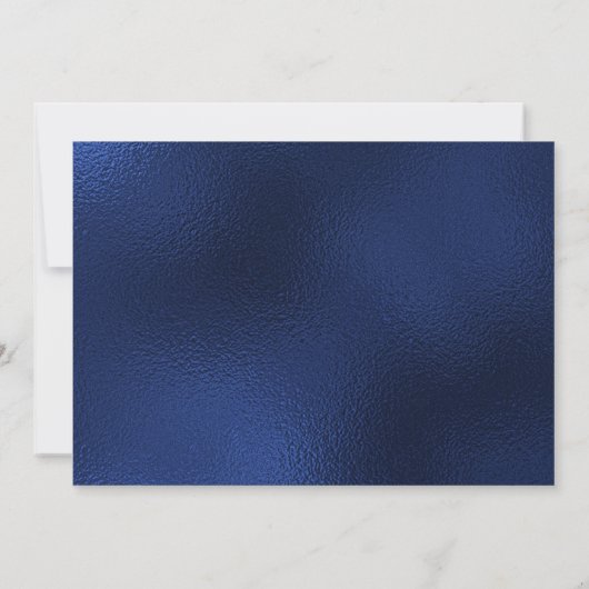 85誕生日サプライズネイビーブルーケーキ 招待状 (裏面)