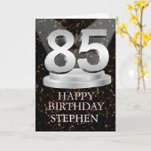 85誕生日スポットライト名刺追加 カード (黄色い花)