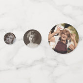 85誕生日バラ金ゴールドケーキ写真紙吹雪 コンフェッティ (裏面)